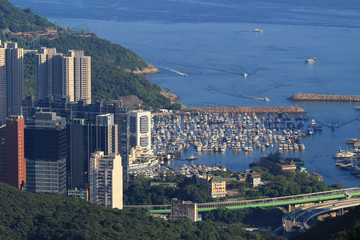 Aberdeen typhoon shelter in Hong Kong