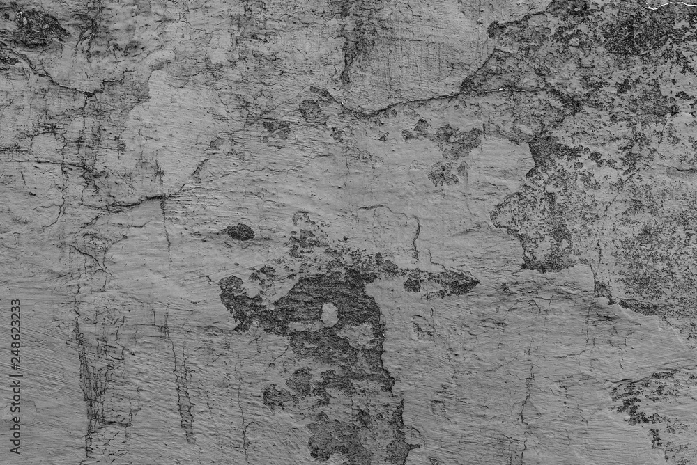 Wall mural Texture, wall, concrete, it can be used as a background . Wall fragment with scratches and cracks