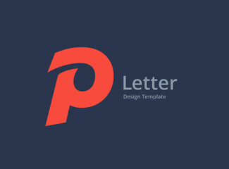 Letter P logo icon design template elements