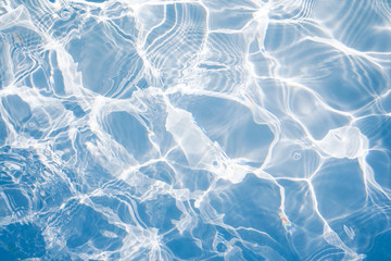 Surface of blue swimming pool texture, background of water in swimming pool
