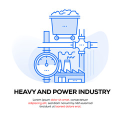 HEAVY AND POWER INDUSTRY BANNER CONCEPT