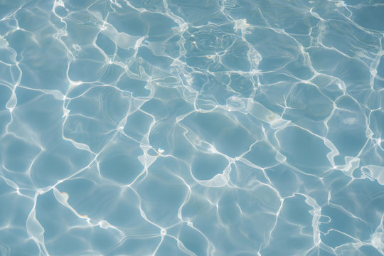 Surface of blue swimming pool texture, background of water in swimming pool