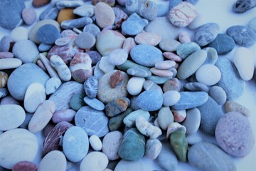 Sea stones-background, texture. Cold gamma.