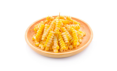 Corn on white background