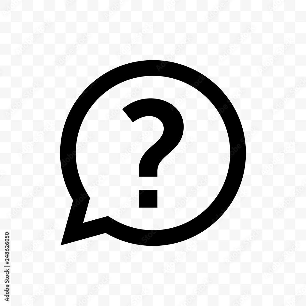 Poster question mark faq dialog chat bubble vector circle icon