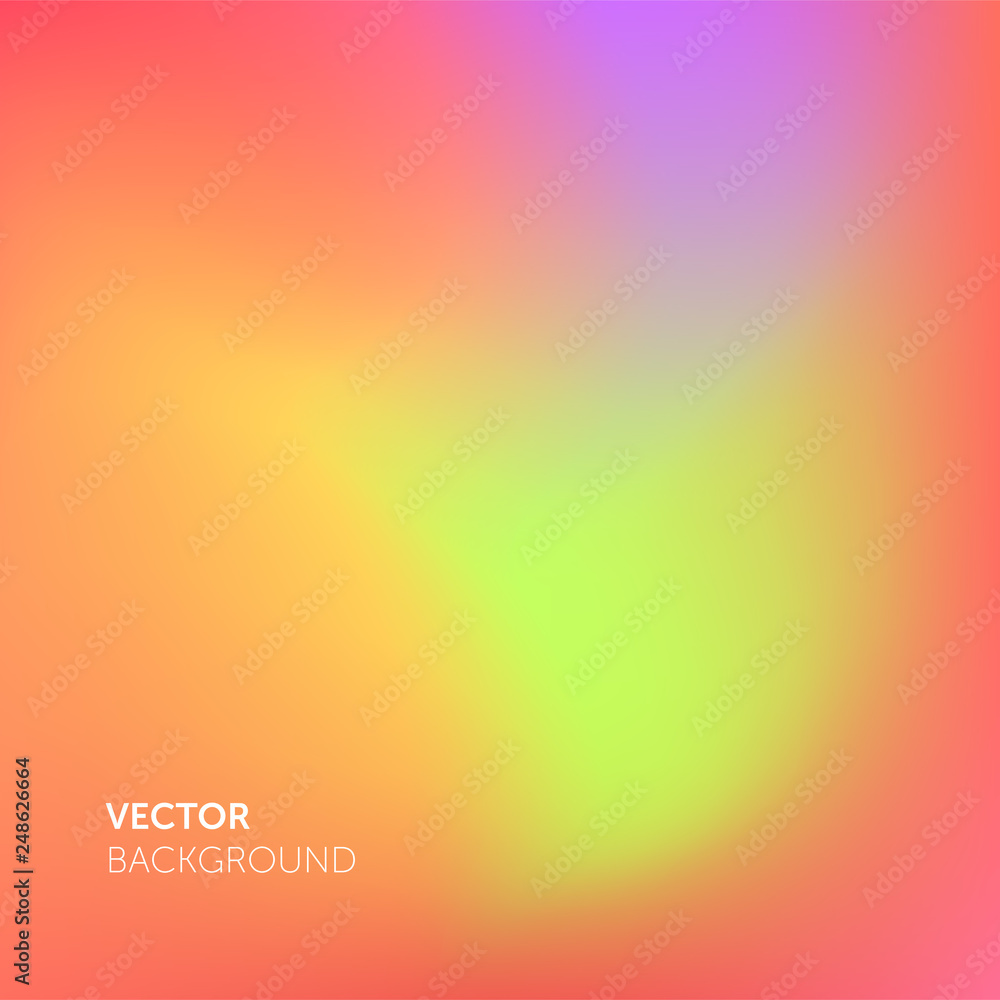 Poster abstract blurred gradient mesh and living coral trendy color abstract vector background
