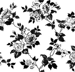 abstract floral background with butterflies