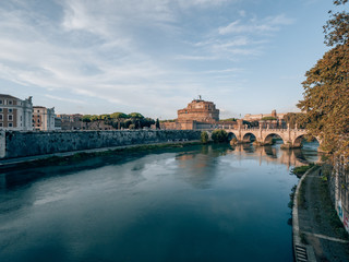 Castel Sant'Angelo in Rome, italy on a sunny day