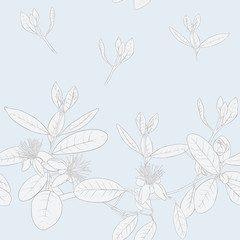 Seamless pattern, background. with tropical plants