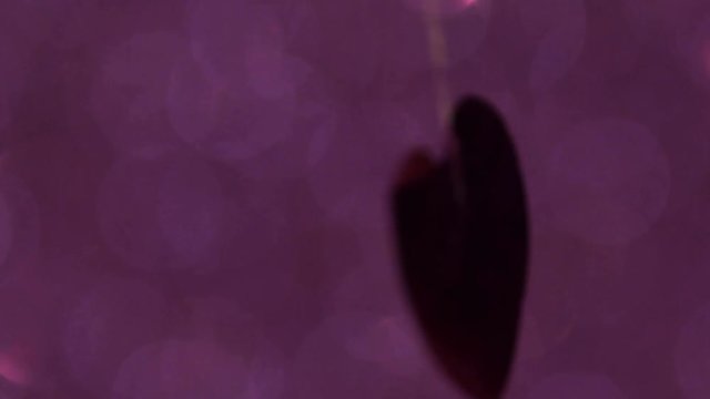 Single Heart condetti paper hanging in the air footage for yor projects.