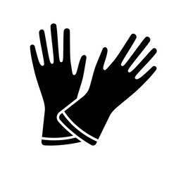 Fototapeta premium Household gloves glyph icon