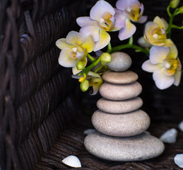 Obraz na płótnie Canvas Spa stones treatment scene, zen like concepts
