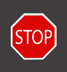 Vector illustration of Stop sign 