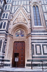 Fototapeta na wymiar Mandorla door in the cathedral of Santa Maria del Fiore, Florence, Italy
