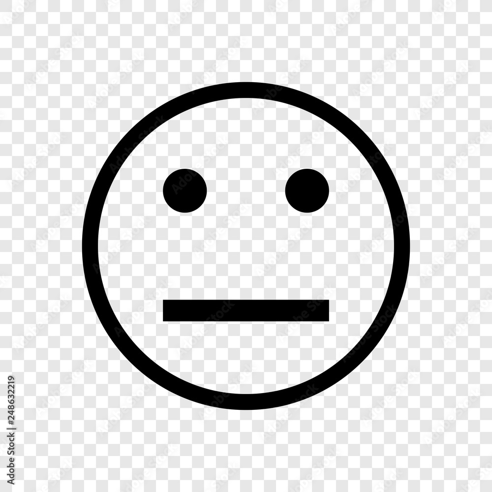 Poster smile icon vector on transprent grid
