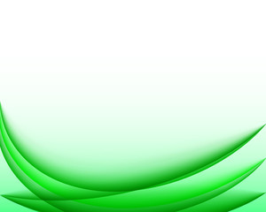 Abstract green wavy vector background.