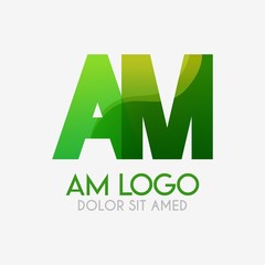 The AM logo with striking colors and gradations, modern and simple for industrial, retail, business, corporate. this MA logo made for online and offline media both web, mobile, logo, brochure, flayer.