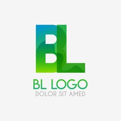 The BL logo with striking colors and gradations, modern and simple for industrial, retail, business, corporate. this LB logo made for online and offline media both web, mobile, logo, brochure, flayer.
