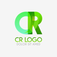 The CR logo with striking colors and gradations, modern and simple for industrial, retail, business, corporate. this RC logo made for online and offline media both web, mobile, logo, brochure, flayer.