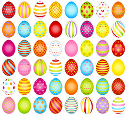 Set 48 Bunte Gemusterte Ostereier