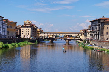 Ponte Vecchio seen from Ponte alle Grazie, Florence, Italy