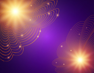 Abstract shining waves dynamic background