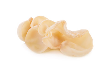 fresh Jew's ear, Wood ear, Jelly ear white mushroom on white background