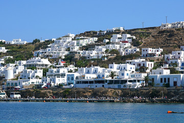 Panoramic view of Mykonos that attracts tourists