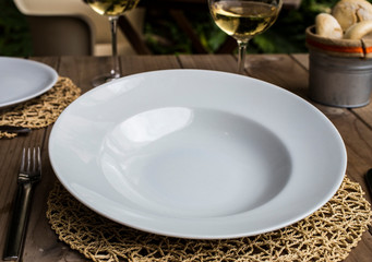 Servicio sobre la mesa