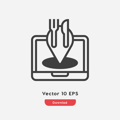 online buying food icon vector