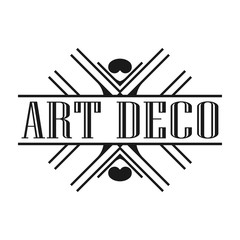Geometric ornamental retro vintage art deco ornament, logo, badge, border frame for design and decoration. Vintage retro ornamental deco art design for logo, frame, border and badge. Retro art design.