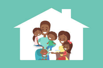 Happy young dad and mom holding baby