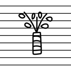 plants in a vase logo in cartoon images on paper. can be applied to various media either paper or plastic. This plants in a vase  logo can also be used for various industries and businesses.