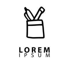 Thin Line Icon Set - trash bin vector, reception, manager, handshake, hierarchy, book, team, pen, money bag, job, circle chart, contract, clipboard, user, notes, clock, drawing pin, office building