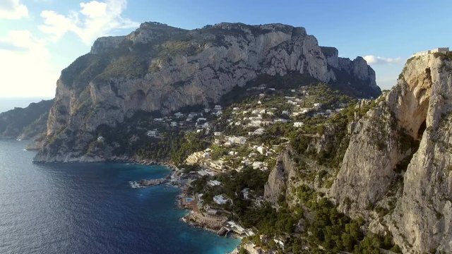 aerial view in Capri, Italy