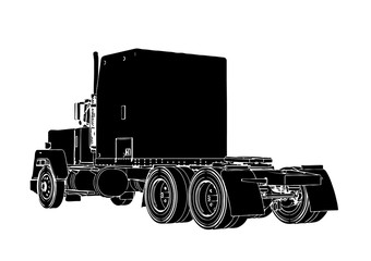 vector truck silhouette