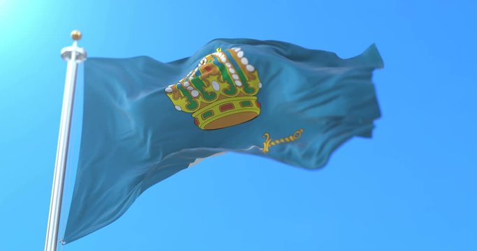 Flag of the russian federal subject of Astrakhan Oblast, Russia. Loop