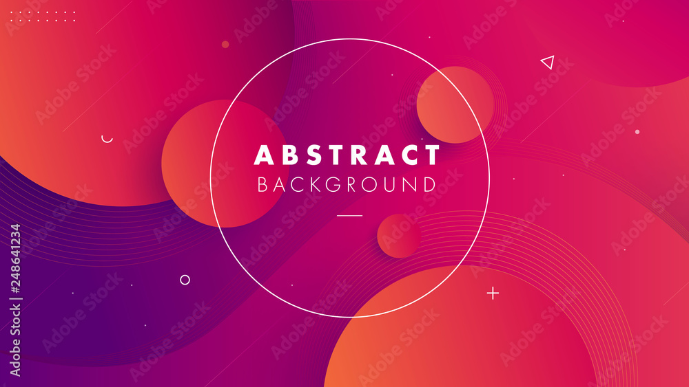 Canvas Prints colorful geometric background. circul shapes composition. space. eps10 vector.