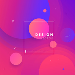 Colorful geometric background. Circul shapes composition. Space. Eps10 vector.