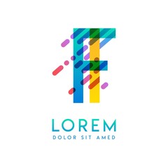 Obraz premium IF logo with the theme of galaxy speed and style that is suitable for creative and business industries. FI Letter Logo design for all webpage media and mobile, simple, modern and colorful.