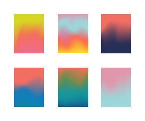 Fototapeta premium Colorful placard poster template with mesh gradient