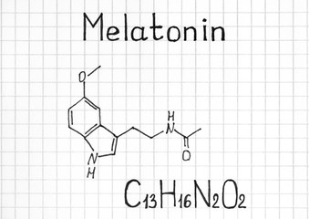 Chemical formula of Melatonin
