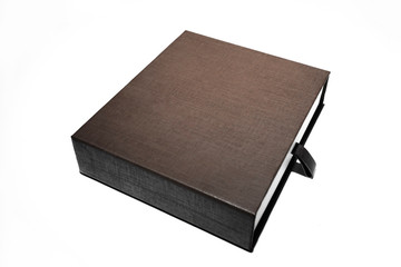 Brown box on white background