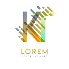 KT logo with the theme of galaxy speed and style that is suitable for creative and business industries. TK Letter Logo design for all webpage media and mobile, simple, modern and colorful.