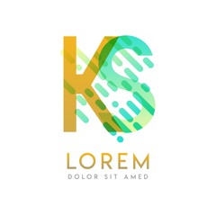 KS logo with the theme of galaxy speed and style that is suitable for creative and business industries. SK Letter Logo design for all webpage media and mobile, simple, modern and colorful.