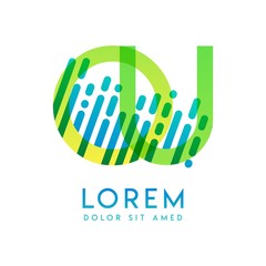 OU logo with the theme of galaxy speed and style that is suitable for creative and business industries. UO Letter Logo design for all webpage media and mobile, simple, modern and colorful.