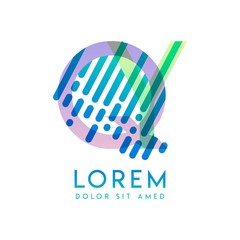 QY logo with the theme of galaxy speed and style that is suitable for creative and business industries. YQ Letter Logo design for all webpage media and mobile, simple, modern and colorful.