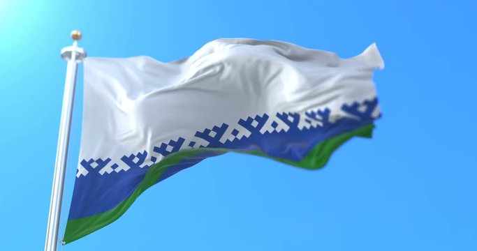 Flag of the federal subject of Nenets Autonomous Okrug, Russia. Loop