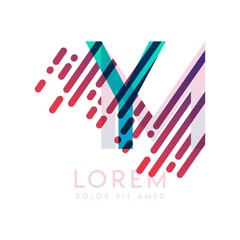 YM logo with the theme of galaxy speed and style that is suitable for creative and business industries. MY Letter Logo design for all webpage media and mobile, simple, modern and colorful.
