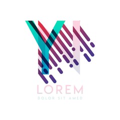 YN logo with the theme of galaxy speed and style that is suitable for creative and business industries. NY Letter Logo design for all webpage media and mobile, simple, modern and colorful.